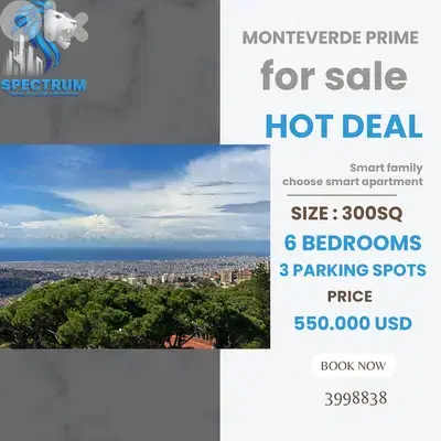 6 BEDROOMS IN MONTEVERDE SPACIOUS /3 PARKINGS / 2 CAVES  , (MO-282)