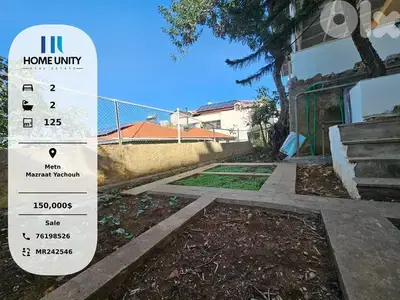 apartment with gardden for sale in Mazraat Yachouh, Metn