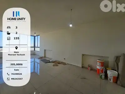 brand new apartment for sale in Mazraat Yachouh, Metn