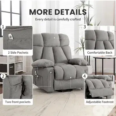 Yaheetech Padded Reclining Chairs for Living Room