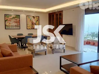 L20498 - Semi-Furnished Apartment With Sea View For Sale in Hboub