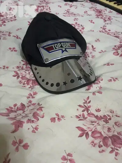 VINTAGE Top Gun Hat-Metal Logo Plate,Chrome Visor-Collector’s Item