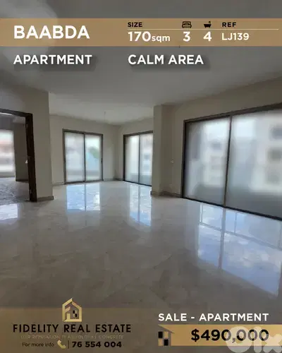 Apartment for sale in Baabda LJ139 شقة للبيع في بعبدا