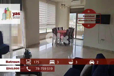 Batroun 175m2 | Furnished | Private Street | Quiet Street | RMK