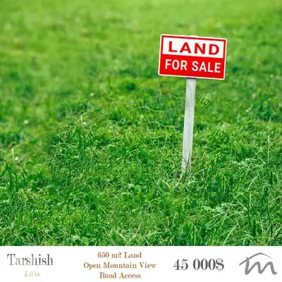 Tarchich | 650m² Land | ZONE 25/50 | Road Access | Open Mountain View