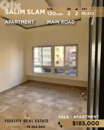 Apartment for sale in Salim Slam ML433  شقة للبيع في  سليم سلام