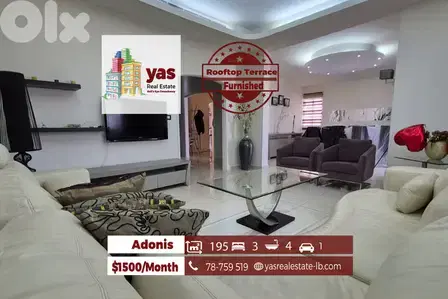 Adonis 195m2 | 100m2 Terrace | Furnished | Rent | View | YV/EL |