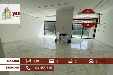 Baabdat 220m2 | 50m2 Terrace | Prime Location | Mountian View | TCH