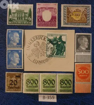 Germany Reich Nazi 12 stamps Lot # B-359