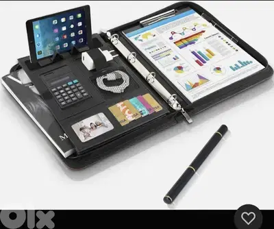 TLGREEN Case, Conference Folder, Leather +Zip, Waterproof. 4$ delivery