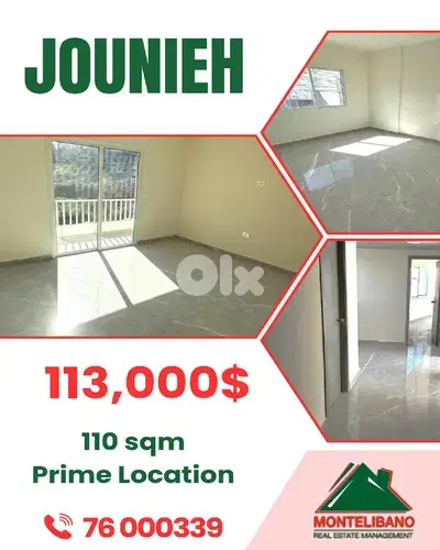 110 sqm Apartment For Sale in Jounieh جونيه