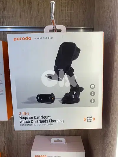 Porodo magsafe car mount PD-3IN1CMT