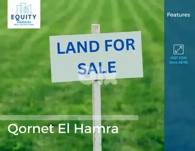 1687 SQM Land For Sale In Qornet El Hamra #RH24310