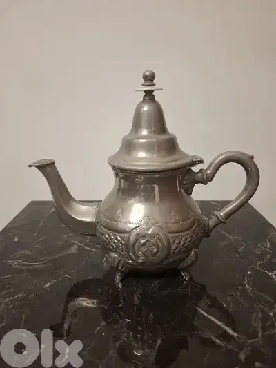 ابريق نحاس مفضض انتيك