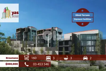 Broumana 160m2 | 55m2 Terrace | Under Construction | View | TCH
