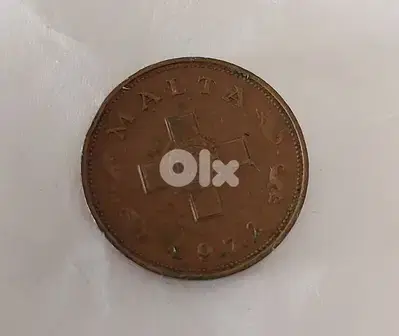 Malta island coin 1 cent year 1972جزيرة مالطة عملة نقدية عام  ١٩٧٢