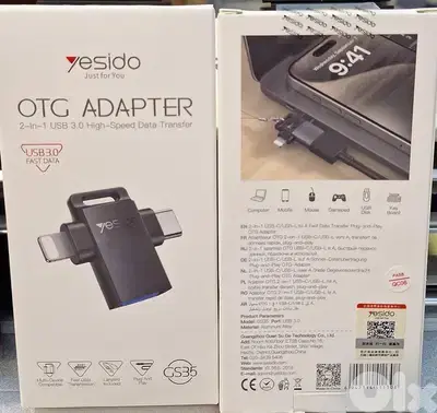 YESIDO OTG ADAPTER 2-IN-1 USB 3.0 HIGH-SPEED DATA TRANSFER GS35 7$