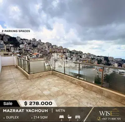 214 SQM Duplex for SALE in Mazraat Yachouh!
