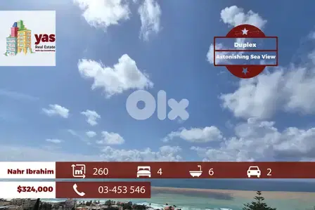 Nahr Ibrahim 260m2 | Rooftop Duplex | Panoramic Sea View | MCH