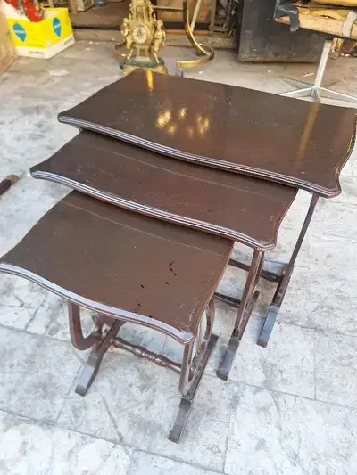 طقم طاولات جيغون ريجنسي انجليزي قديم مميز ناعم