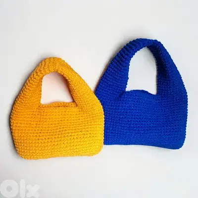 Handmade crochet donut handbag thick and durable small and medium size