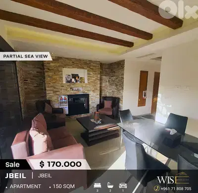 Stunning 150 SQM Apartment for SALE in Jbeil!