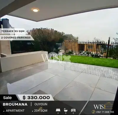 204 SQM Apartment with Terrace for SALE in Ouyoun - Broumana!