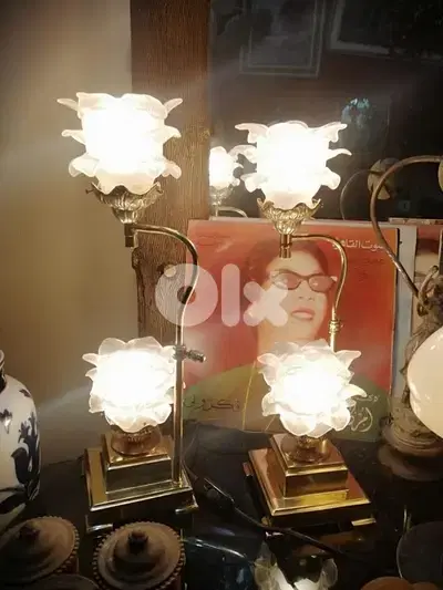 frensh lampadaire bronze لمبادير عدد ٢ برونز فرنسي غلوب وردة ولا اروع