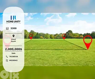Land for Sale in Jiyyeh, Beiteddine