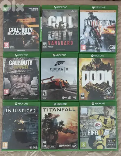 Used Xbox games for sale.