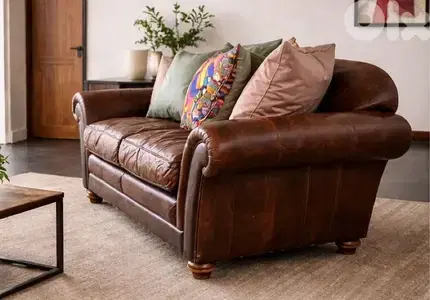Vintage Roche Bobois leather sofa