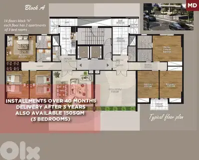 Under-Construction Luxury Apartments in Aicha Bakkar REF#MD130623