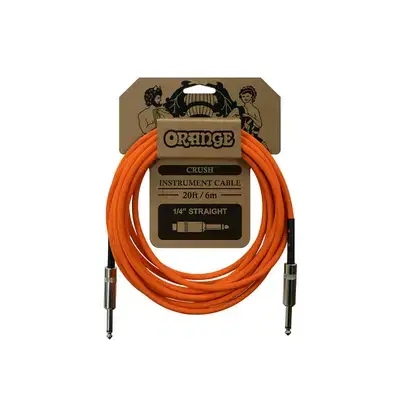 Orange Crush 20' Instrument Cable, Straight to Straight Connector, Ora
