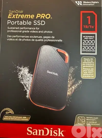External hard disk SanDisk 1TB E81 Extreme Pro