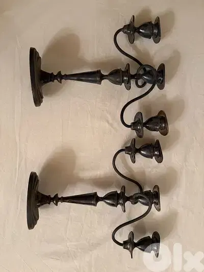 Paire de Chandeliers en argenterie