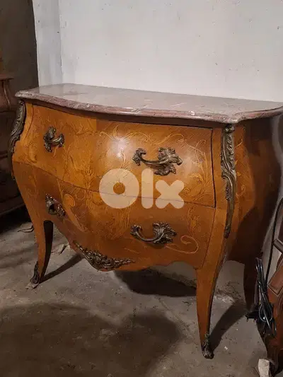 antique french marble top bahue