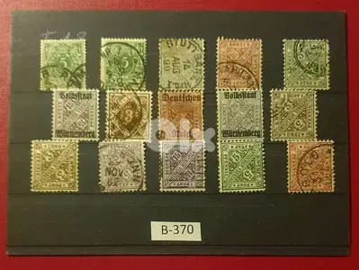 Germany state late 1800's set of 15 rare stamps # B-370
