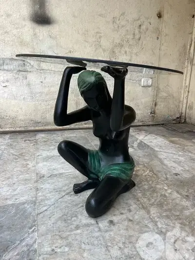 Frensh table status bronze طاولة تمثال برونز مميز جداا انتيك ولا اروع