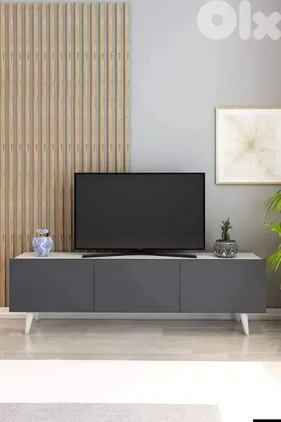 New TV Table Colour white & grey High Quality