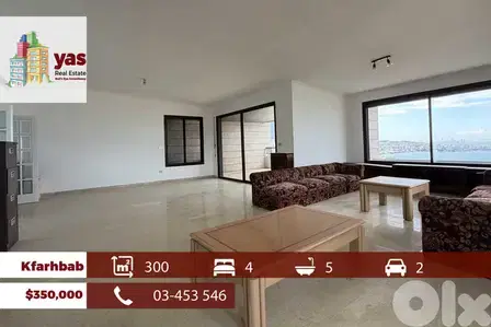 Kfarhbab 300m2 | Panoramic Sea View | Luxury Flat | Calm Area | EH/IV