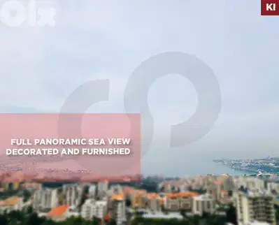 terrace, sea view, Fully decorated, Sahel Alma/ساحل علما REF#KI134820