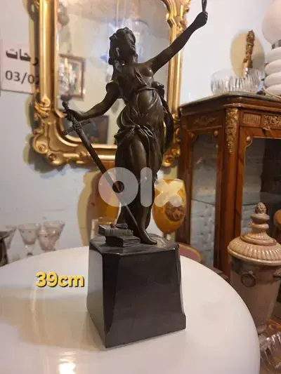 french After Alois Mayer Bronze Themis Goddess of Justice