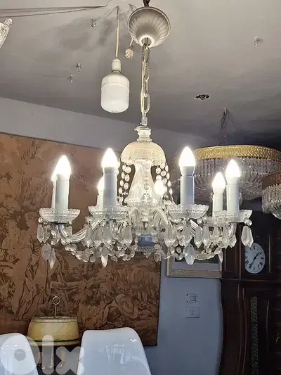 czech antique crystal chandelier