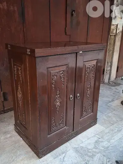 antique eastern wooden massif wood bar