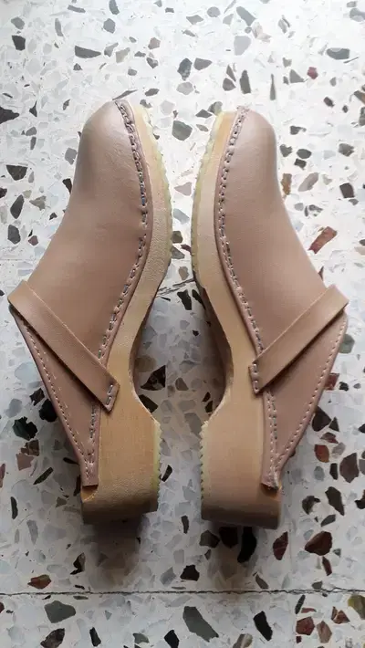 Vintage sweden wooden clogs shoes slipper