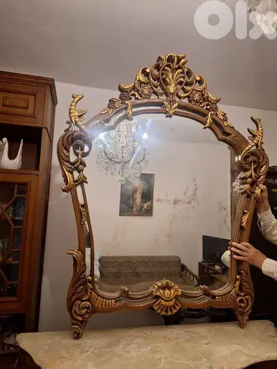 كونسول مميز خشب زين وجه رخام اونكس روعة الفخامة والجمال