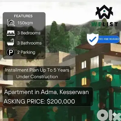 Super Deluxe Under Construction Apartment for sale in  Adma 150 SQM