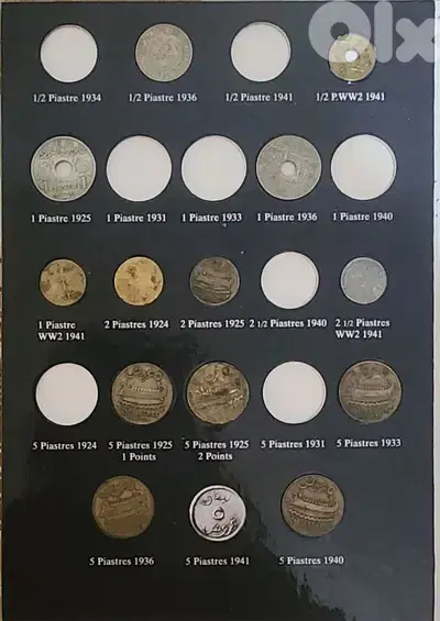 album for lebanese coins from 1924 till 2018