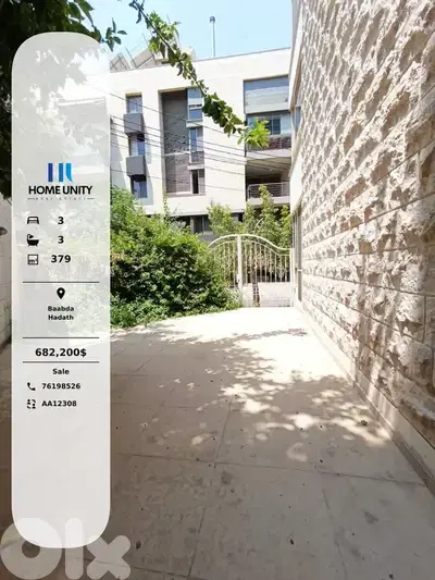 apartment with terrace for sale in Hadath, Baabda