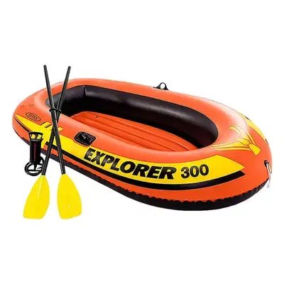 Intex Explorer 300 Inflatable Boat Set - 3 Person 211x117 CM -طقم قارب